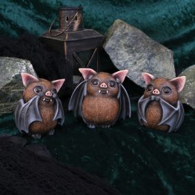 Three Wise Bats 8.5cm
