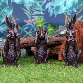 Three Wise Hares 14cm