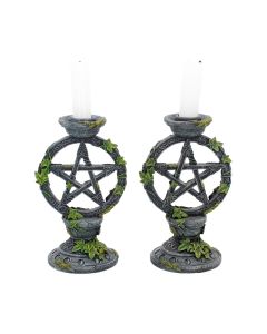 Wiccan Pentagram Candlesticks 15cm (Set of 2) Witchcraft & Wiccan Sorcellerie et Wiccan