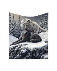 Snow Kisses Throw (LP) 160cm Wolves Mother's Day