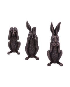 Three Wise Hares 14cm Hares Produits Populaires - Curiosités Divines