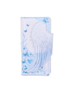 White Angel Wings Embossed Purse 18.5cm Angels Produits Populaires - Curiosités Divines