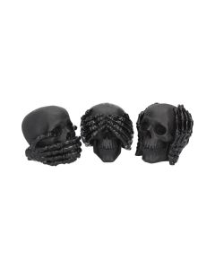 Dark See No, Hear No, Speak No Evil Skulls (S/3) Skulls Statues Small (Under 15cm)