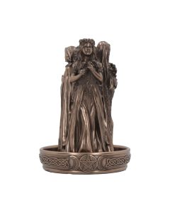 Triple Goddess Backflow Incense Burner 18cm Maiden, Mother, Crone Porte-encens Backflow