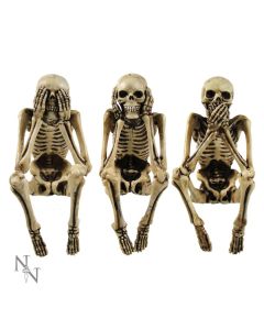 Three Wise Skeleton 10cm Skeletons See no, Hear no, Speak no