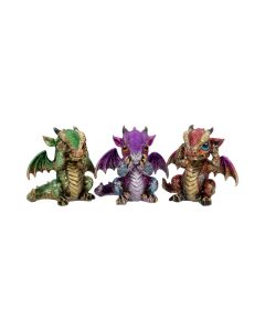 Three Wiselings 8.5cm Dragons Statues Medium (15cm to 30cm)