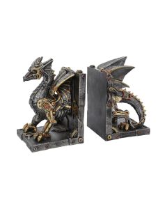 Dracus Machina Bookends 27cm Dragons Steampunk