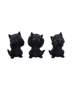 Three Wise Kitties 8.8cm Cats Trois Sagesses