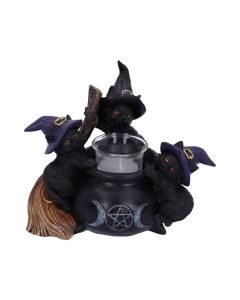 Familiar Cauldron 12.5cm Cats Candle Holders