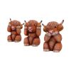 Three Wise Highland Cows 9.6cm Animals Out Of Stock