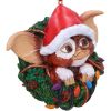 Gremlins Gizmo in Wreath Hanging Ornament 10cm Fantasy Gifts Under £100