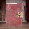 Double Dragon Leather Embossed Journal & Lock Dragons Out Of Stock