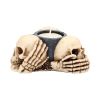 Three Wise Skulls Tealight Holder 11cm Skulls Crânes (Premium)