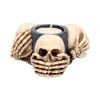 Three Wise Skulls Tealight Holder 11cm Skulls Gifts Under £100