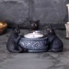 Familiar Trio Tea Light Holder 10cm Cats De retour en stock