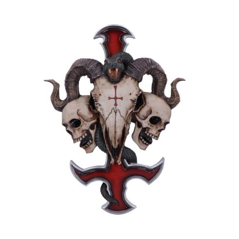 Devils Cross Wall Plaque (JR) 30.5cm Animal Skulls Articles en Vente