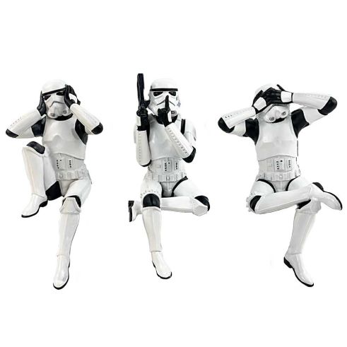 Three Wise Sitting Stormtroopers 11cm Sci-Fi Pré-commander