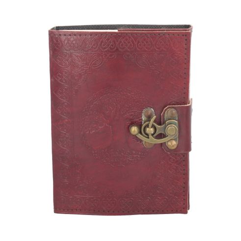 Tree Of Life Leather Journal w/lock 13 x 18cm Witchcraft & Wiccan De retour en stock