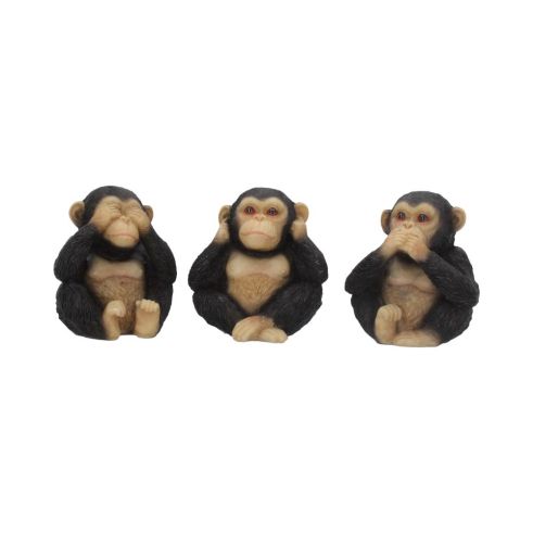 Three Wise Chimps 8cm Apes & Primates De retour en stock